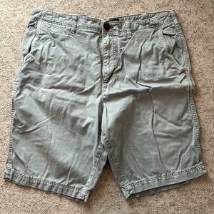 AE Longer 12” Length Canvas Shorts, size 38, gray